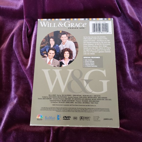 Will & Grace Season 1 DVD - Picture 2 of 3